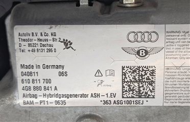 Thumbnail 6: 2012-2017 AUDI A6 S6 A7 S7 RS7 (C7) LEFT DRIVER KNEE AIRBAG SRS AIR BAG (Gray)