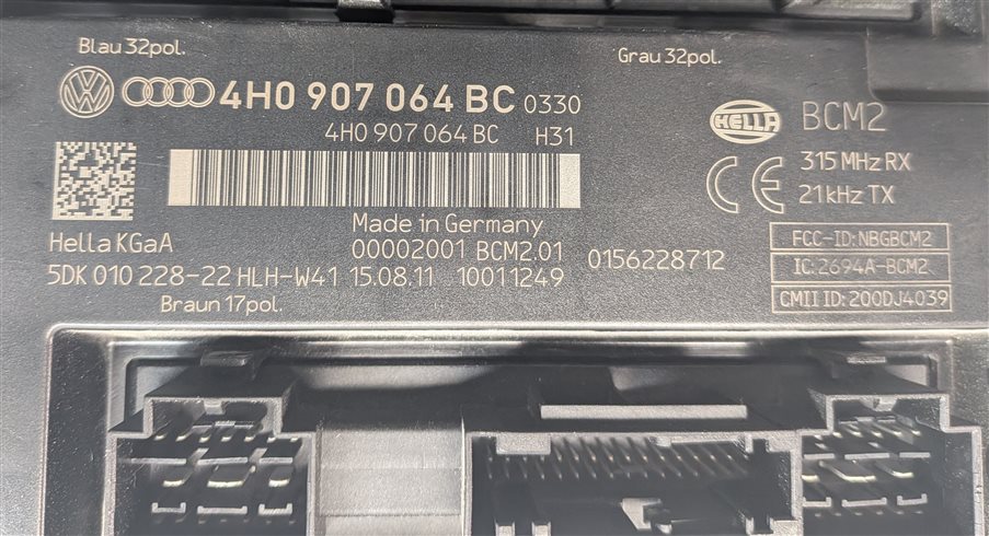 Thumbnail 28: 12 AUDI A6 A7 C7 4G8 3.0L CGXB ENGINE ECM ECU BCM CLUSTER MODULE KEY SET (108k)