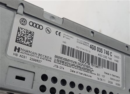 Thumbnail 5: 2012-2013 AUDI A6 (C7) RADIO STEREO CD DVD SD SIM MMI MULTIMEDIA READER PLAYER