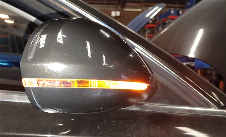Thumbnail 2: 12-13 AUDI A6 (C7) RIGHT P-FOLD HEAT MEMORY BLIND SPOT DOOR MIRROR(Gray)