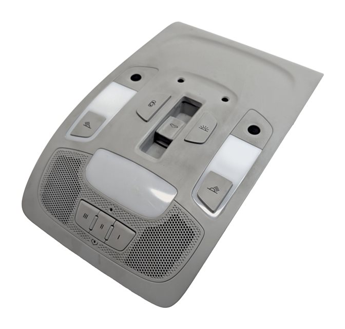 2012 AUDI A6 (C7 4G) FRONT OVERHEAD ROOF DOME COURTESY LIGHT w/HOMELINK (Gray)