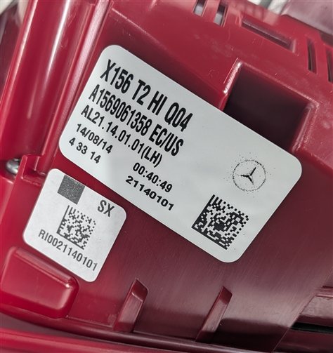 Thumbnail 7: 15-17 MERCEDES GLA250 GLA45 X156 REAR LEFT LIFTGATE INNER LED TAIL LIGHT LAMP