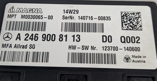 Thumbnail 4: 2015 MERCEDES GLA250 (X156) AWD TRANSFER CASE CONTROL MODULE COMPUTER