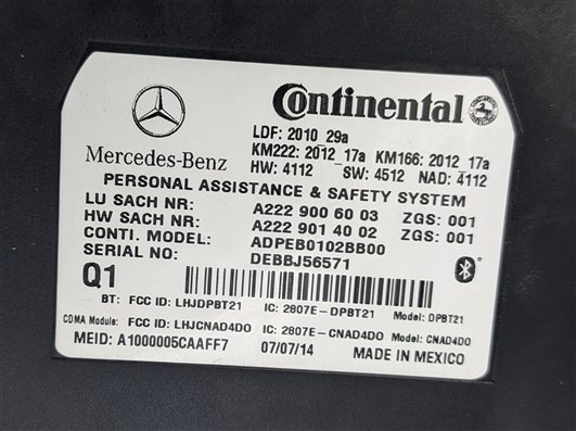 Thumbnail 6: 2014-2020 MERCEDES B C E G GL GLA GLK GLC ML CLS SLK TELEMATICS CONTROL MODULE