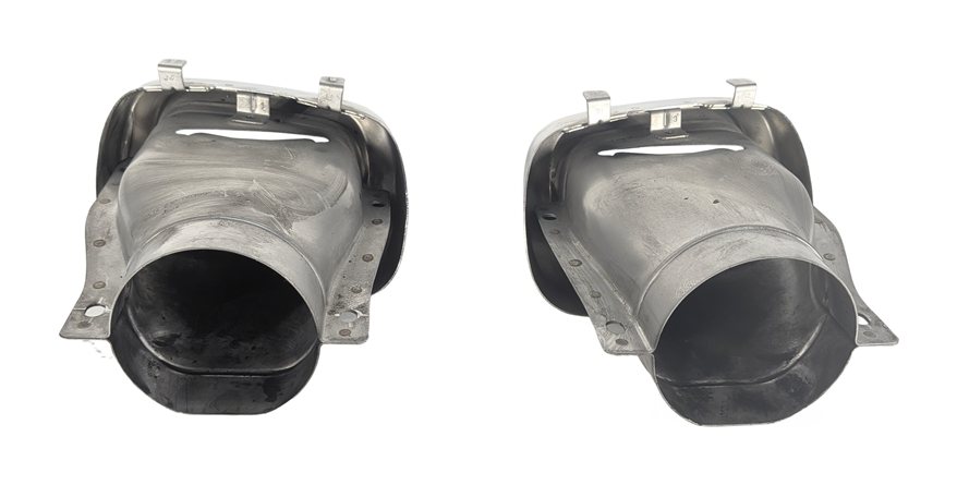 Thumbnail 4: 15-20 MERCEDES GLA250 X156 AMG PACKAGE REAR CHROME EXHAUST TIP FINISHER SET/2