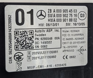 Thumbnail 5: 2014-2020 MERCEDES CLA250 CLA45 GLS CLS (C117 W166 W253) BLIND SPOT RADAR MODULE
