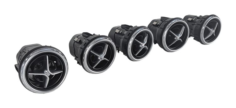 2015 MERCEDES GLA250 (X156) FRONT DASH HEAT AIR AC HVAC VENT SET/5 (Black)