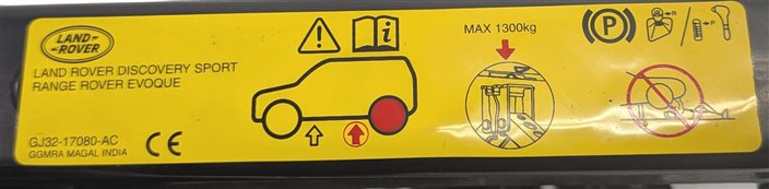 Thumbnail 7: 12-19 RANGE ROVER EVOQUE (L538) EMERGENCY SPARE TIRE SCISSOR JACK CAR LIFT TOOL