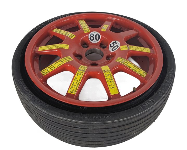 20123-2018 PORSCHE CAYENNE (958) 18x6.5 ALUMINUM ALLOY WHEEL SPARE TIRE (RED)