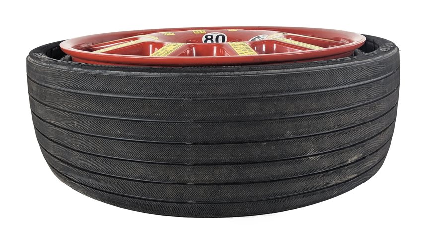 Thumbnail 2: 20123-2018 PORSCHE CAYENNE (958) 18x6.5 ALUMINUM ALLOY WHEEL SPARE TIRE (RED)