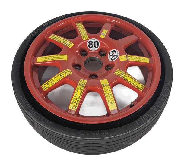 Thumbnail 3: 20123-2018 PORSCHE CAYENNE (958) 18x6.5 ALUMINUM ALLOY WHEEL SPARE TIRE (RED)