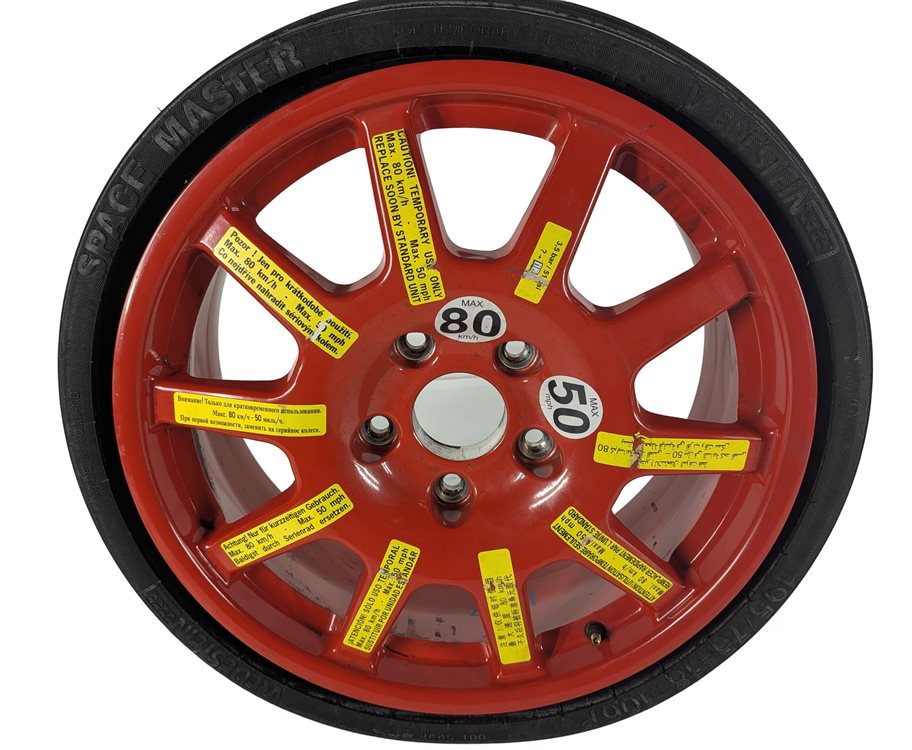Thumbnail 4: 20123-2018 PORSCHE CAYENNE (958) 18x6.5 ALUMINUM ALLOY WHEEL SPARE TIRE (RED)