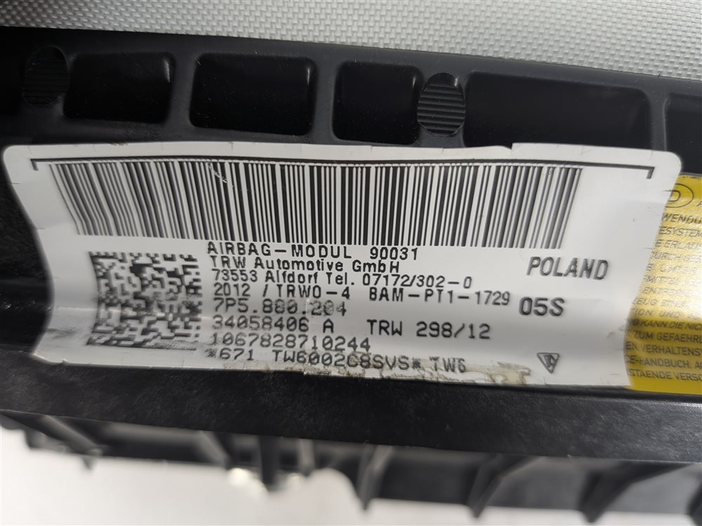 Thumbnail 5: 2011-2018 PORSCHE CAYENNE (958) RIGHT FRONT PASSENGER DASH SRS AIRBAG AIR BAG