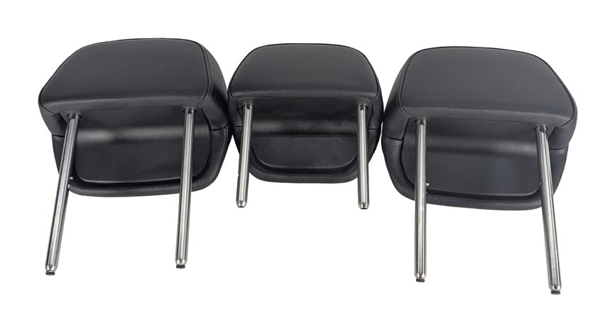 Thumbnail 3: 11-18 PORSCHE CAYENNE (958 970 G1) REAR LEFT RIGHT CENTER HEADREST SET 3 (Black)