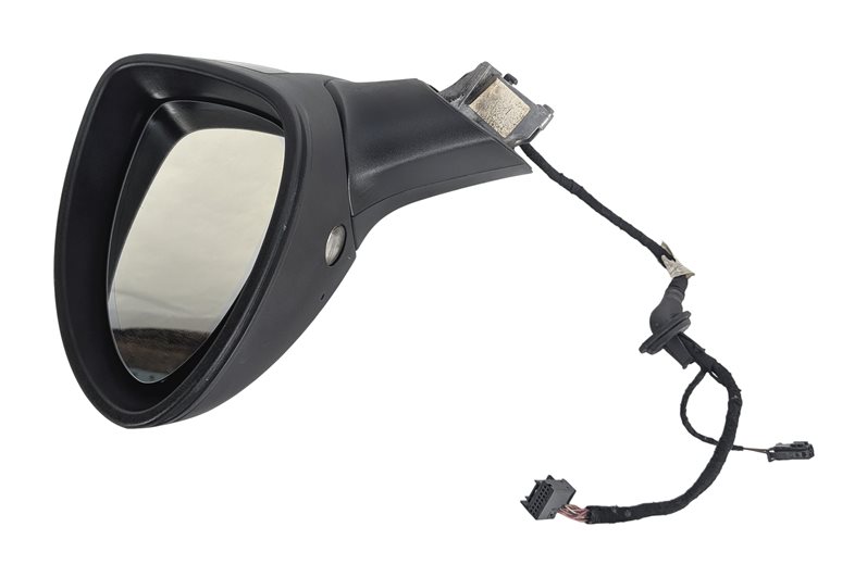 11-14 PORSCHE CAYENNE (958) LEFT PFOLD AUTODIM BLIND SPOT DOOR MIRROR (White)