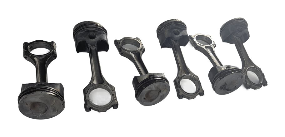 Thumbnail 3: 2013 PORSCHE CAYENNE (958) 3.6L VR6 ENGINE PISTON SET/6 w/CONNECTING RODS