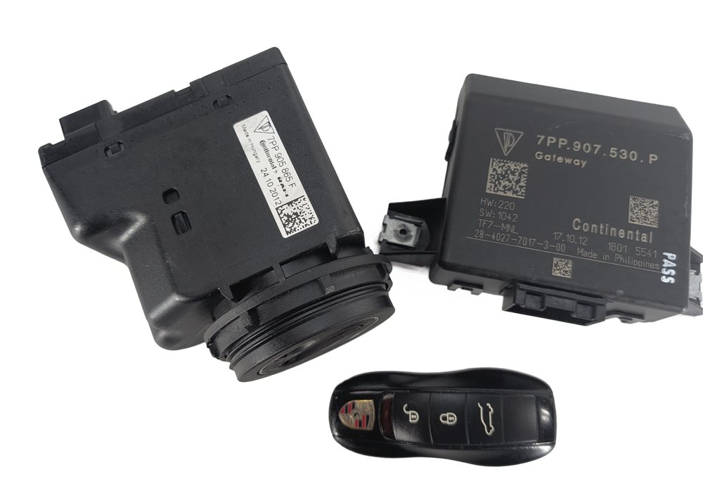 Thumbnail 8: 13-16 PORSCHE CAYENNE (958) 3.6L (VR6) ECM BCM CLUSTER GATEWAY IGNITION KEY SET