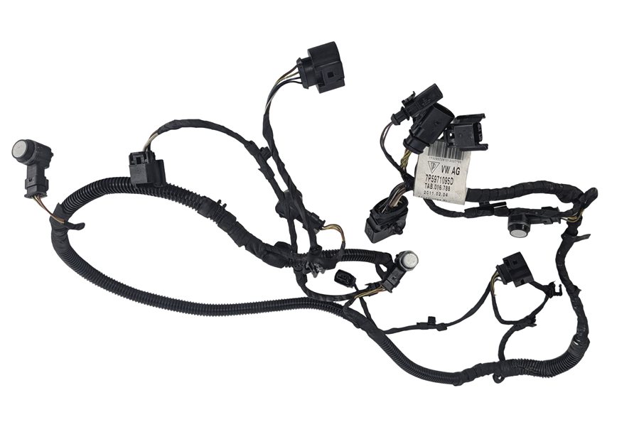 2013 PORSCHE CAYENNE (958) FRONT PARK ASSIST PDC DISTANCE SENSORS SET w/HARNESS