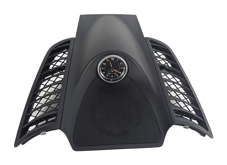 2013 PORSCHE CAYENNE (958) CENTER DASH SPEAKER GRILLE COVER w/ANALOG CLOCK