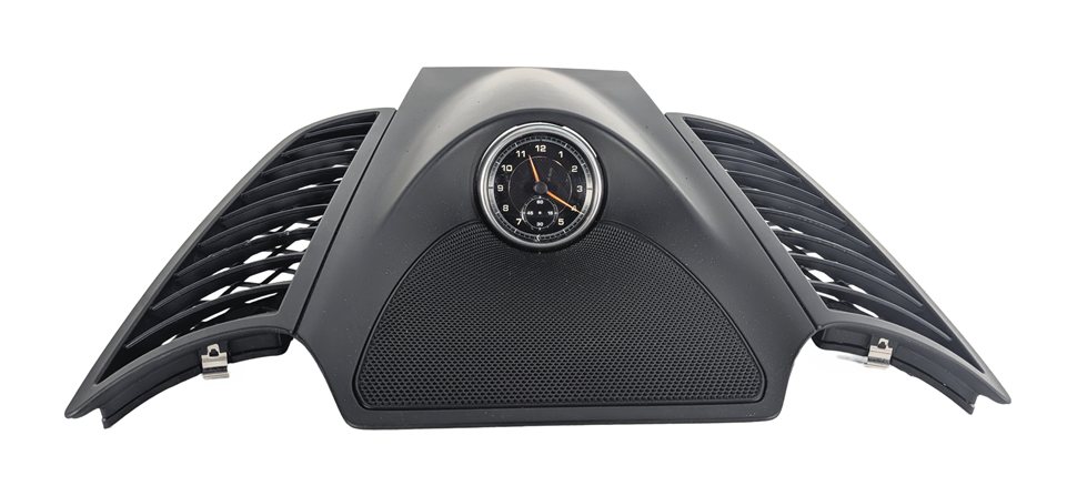 Thumbnail 2: 2013 PORSCHE CAYENNE (958) CENTER DASH SPEAKER GRILLE COVER w/ANALOG CLOCK
