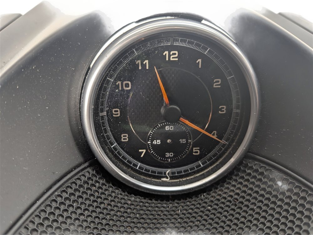 Thumbnail 3: 2013 PORSCHE CAYENNE (958) CENTER DASH SPEAKER GRILLE COVER w/ANALOG CLOCK