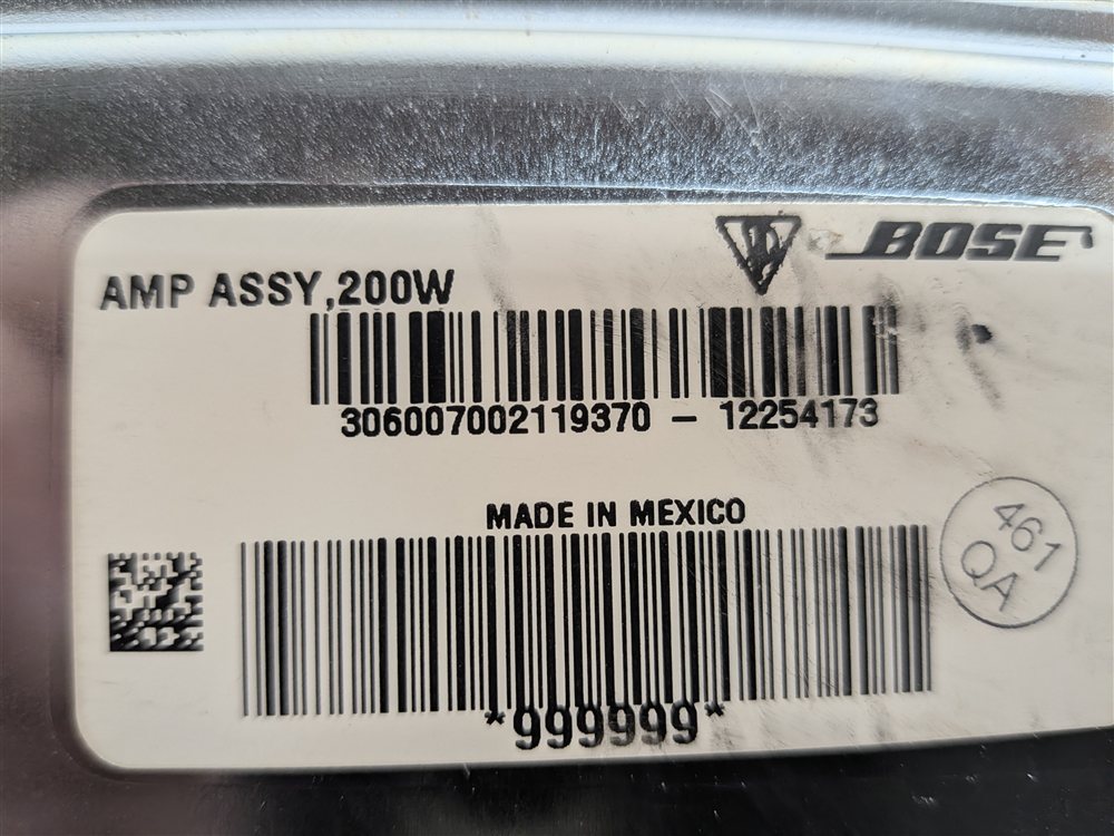Thumbnail 4: BOSE AMP ASSY 200W AUDIO AMPLIFIER 12254173 306007002119370 OEM