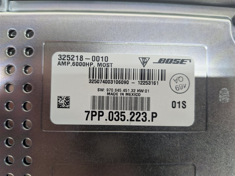 Thumbnail 4: 2011-2016 PORSCHE 911 MACAN CAYENNE (991 958 95B) BOSE AUDIO AMP AMPLIFIER