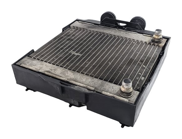 10-19 BMW 5 6 7 F01 F06 F07 F10 F12 LEFT DRIVER AUXILIARY RADIATOR w/BRACKET