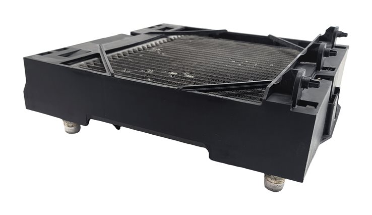 Thumbnail 5: 10-19 BMW 5 6 7 F01 F06 F07 F10 F12 LEFT DRIVER AUXILIARY RADIATOR w/BRACKET