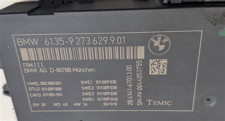 Thumbnail 7: 10-17 BMW 5 6 7 M5 X3 X4 (F06 F10 F12 F25 F26) FRM III BODY LIGHT CONTROL MODULE