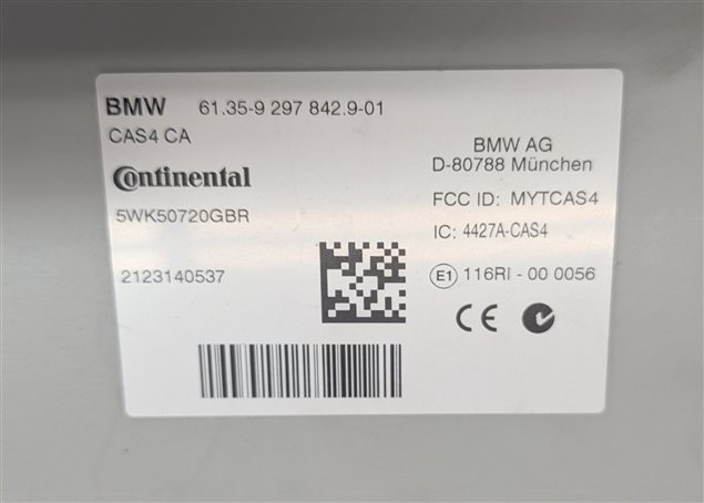 Thumbnail 7: 10-19 BMW 528i 535i 550i 650i 740i 750i X3 X4 CAS4 COMFORT ACCESS CONTROL MODULE