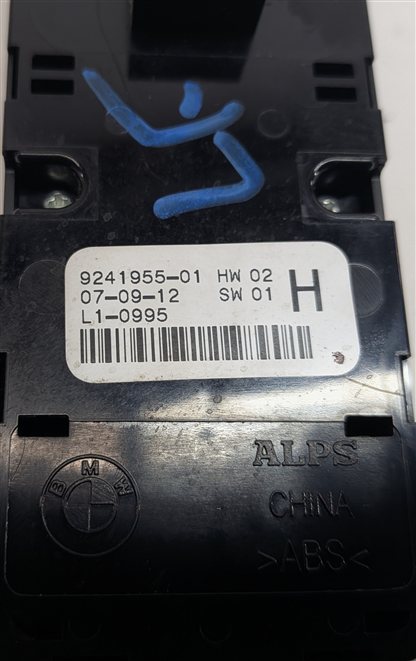 Thumbnail 7: 10-19 BMW 528i 535i 550i 650i M5 M6 X3 (F10 F12 F25) DRIVER P-FOLD WINDOW SWITCH