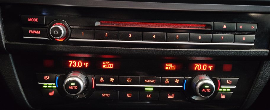 Thumbnail 2: 11-16 BMW 5 M5 SERIES (F10) HEATER A/C TEMPERATURE & RADIO CONTROL PANEL (BLACK)