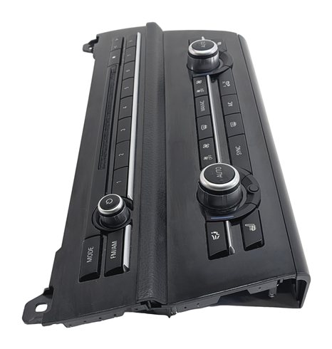 Thumbnail 4: 11-16 BMW 5 M5 SERIES (F10) HEATER A/C TEMPERATURE & RADIO CONTROL PANEL (BLACK)