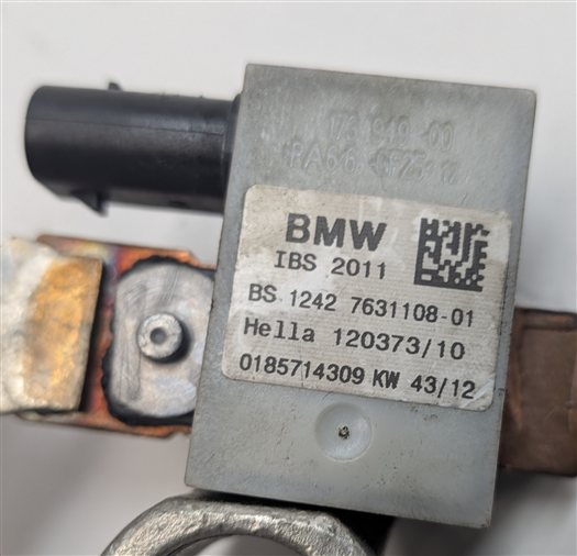 Thumbnail 6: 2013 BMW 535I (F10) HYBRID 3.0L NEGATIVE GROUND BATTERY CABLE w/IBS SENSOR