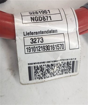 Thumbnail 5: 2013 BMW 535I (F10) HYBRID 3.0L POSITIVE BATTERY CABLE w/PYROTECHNIC COUPLER