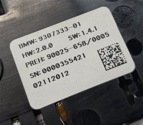 Thumbnail 6: 2010-2019 BMW 528i 535i 550i 740i 750i 760i (F01 F06 F10) REAR TEMPERATURE PANEL