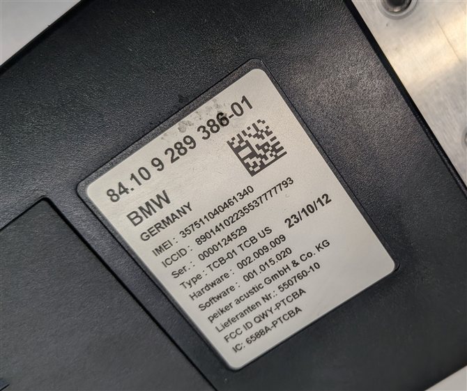 Thumbnail 7: 2013 BMW 535I (F10) HYBRID TELEMATICS CONTROL MODULE TCB BLUETOOTH COMPUTER