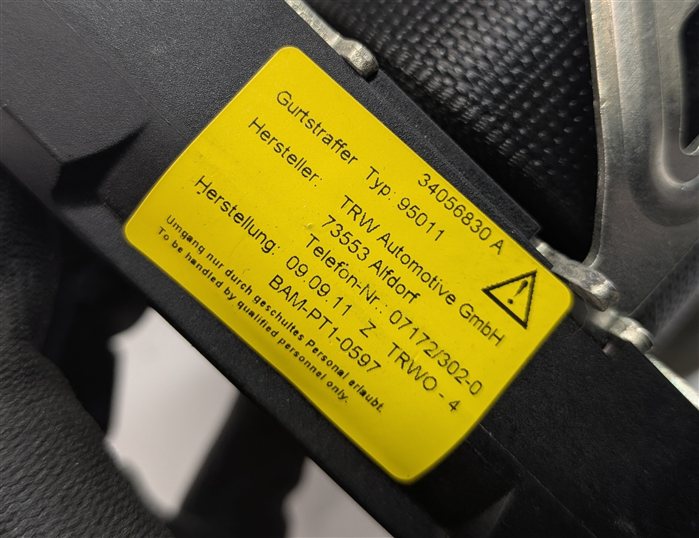 Thumbnail 7: 2012 MERCEDES E350 (W212) REAR RIGHT SEATBELT RETRACTOR (Black)