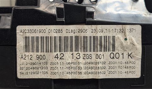 Thumbnail 9: 2012 MERCEDES E350 (A207 C207 W207 W212) SPEEDOMETER GAUGE CLUSTER (100k)