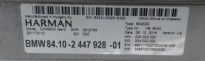 Thumbnail 7: 2013 BMW 650I GRAN COUPE F06 BLUETOOTH TELEMATICS COMBOX CONTROL MODULE
