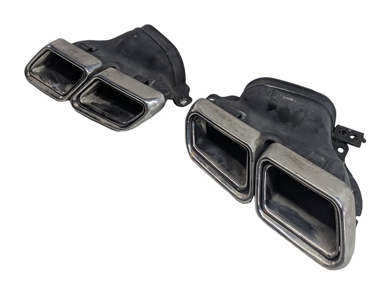 Thumbnail 3: 2016 MERCEDES E400 COUPE (C207) REAR DUAL RECTANGULAR EXHAUST TIP FINISHER SET/2