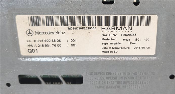 Thumbnail 6: 13-20 MERCEDES B CLA E GLA CLS (C117 C218 W117 W212 X156) STEREO AUDIO AMPLIFIER