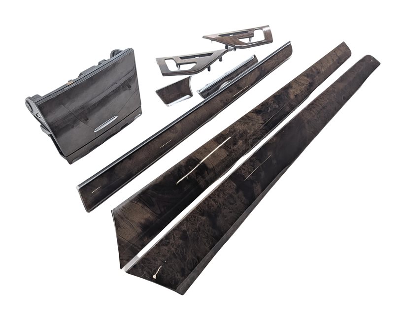 2016 MERCEDES E400 COUPE (C207) DASH DOOR TRIM INLAY SET/8 (Burred Walnut)