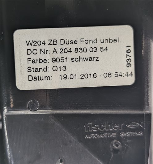 Thumbnail 7: 2016 MERCEDES E400 COUPE (C207) REAR CENTER CONSOLE DUAL HEAT AC VENT (Black)