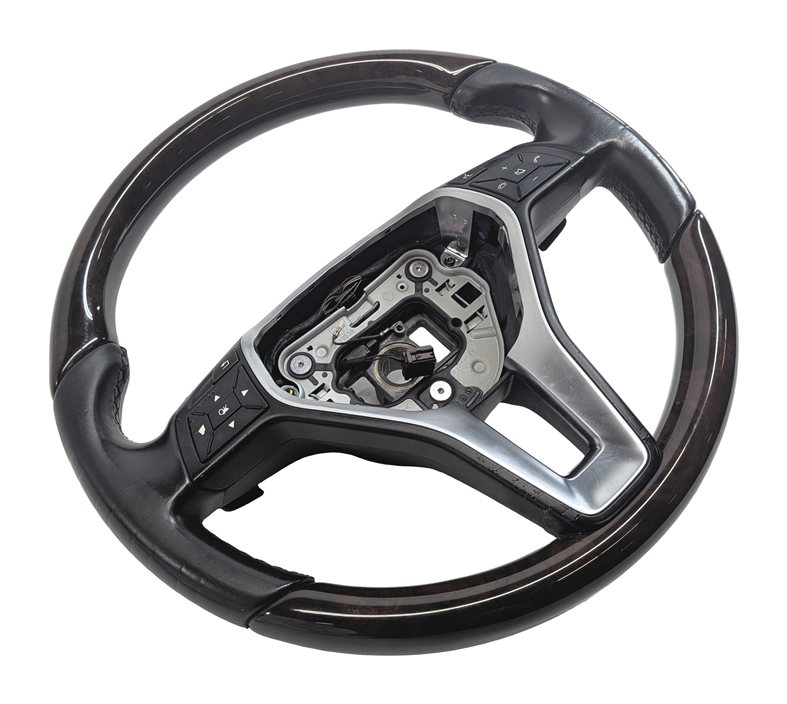 16-17 E250 E350 E400 E550 (W212) WALNUT STEERING WHEEL w/PADDLES (Black)