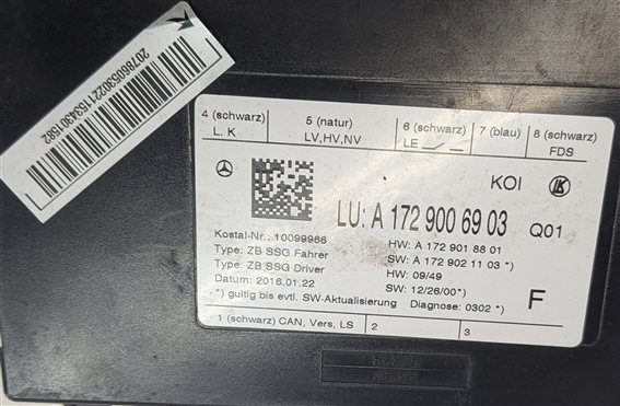 Thumbnail 7: 14-20 MERCEDES E CLS SLK SLC (W212 W218 R172) LEFT DRIVER SEAT MEMORY MODULE
