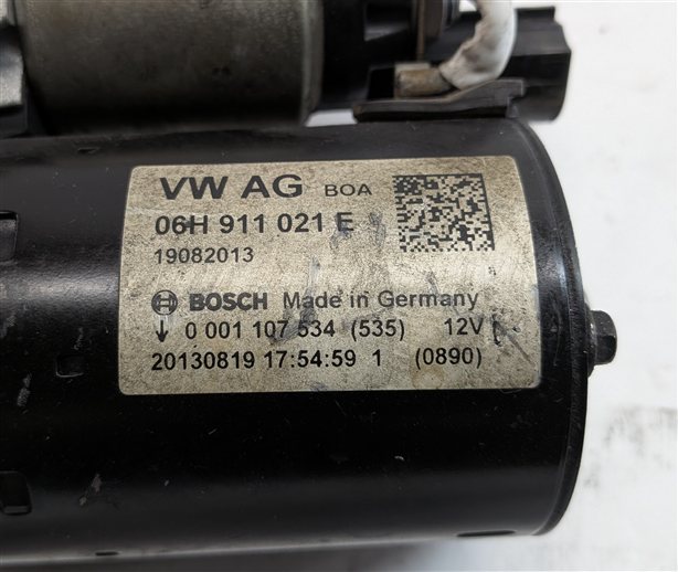 Thumbnail 7: 2009-2017 AUDI A4 A5 A6 Q5 (B8 8K 8T 8R C7) 2.0L TURBO ENGINE STARTER MOTOR