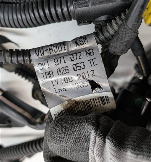 Thumbnail 14: 2014 AUDI A5 (B8 8T) 2.0L (CPMB) ENGINE MOTOR WIRE WIRING HARNESS LOOM ASSEMBLY