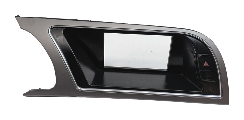 Thumbnail 2: 2014 AUDI A5 (B8 8T) DASH INFOTAINMENT TRIM w/HAZARD SWITCH (Trigon)